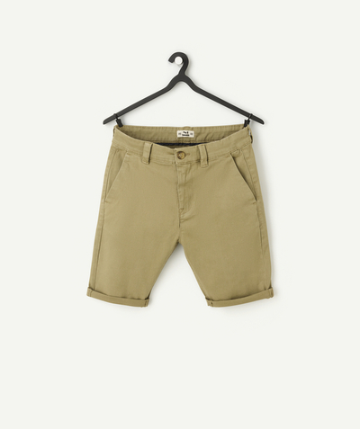 Teenage boy radius - boy's bermuda shorts in khaki recycled fibers