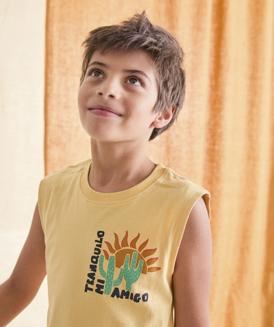 Sales Child Boy Tao Categories - yellow organic cotton boy's sleeveless pyjamas amigo theme