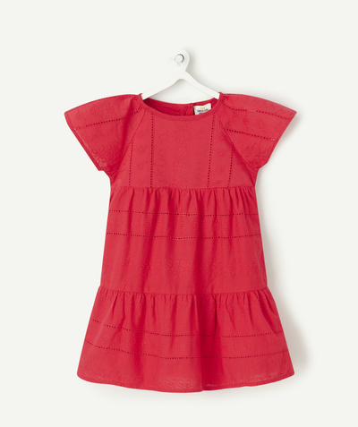 Soldes Bébé Fille Categories Tao - robe manches courtes bébé fille brodé rouge