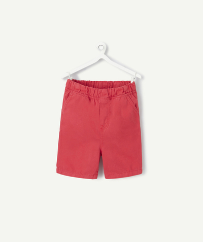 Soldes Bébé Garçon Categories Tao - bermuda droit bébé garçon rouge avec poches