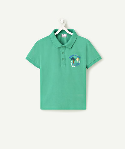 Sales Child Boy Tao Categories - boy's short-sleeved polo shirt green