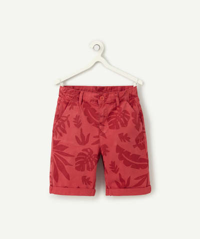  Kind jongen verkoop Tao Categorieën - rode chino bermuda jongen met tropische print