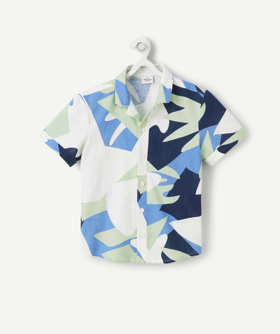  Kind jongen verkoop Tao Categorieën - biologisch katoenen jongenshemd met korte mouwen en Hawaïaans thema