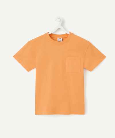 Soldes Enfant Categories Tao - t-shirt manches courtes garçon en coton bio orange
