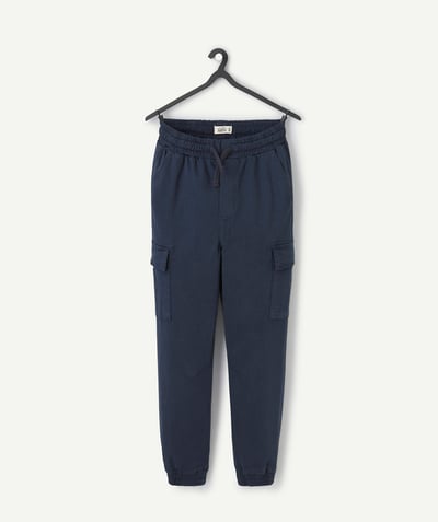 Teenage boy radius - navy blue viscose cargo pants for boys