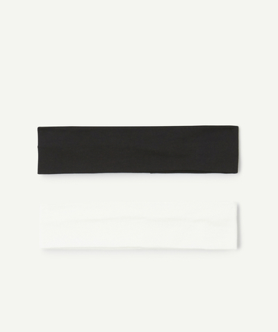  Child - set of 2 black and white girl headbands