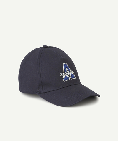 Back to school radius - navy blue boy's cap with embroidered message