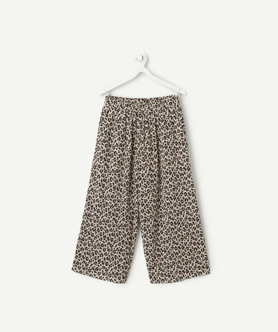 Fille Rayon - pantalon large fille en fibres recyclées imprimé léopard
