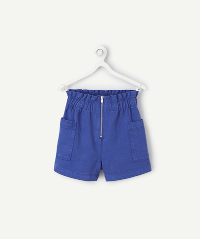 Girl radius - electric blue girl's shorts with cargo pockets