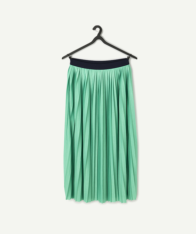 Teenage girl radius - girl's long skirt in green recycled fibers