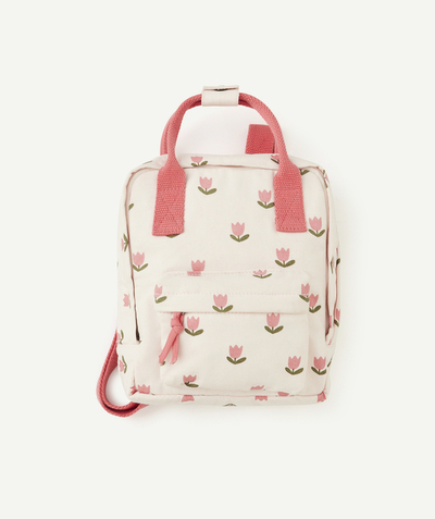 Rentrée des classes Rayon - sac à dos zippé bébé fille rose imprimé avec fleurs