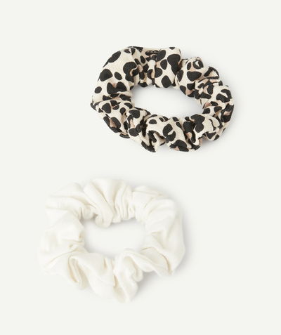 Back to school radius - girl's scrunchie in leopard and white