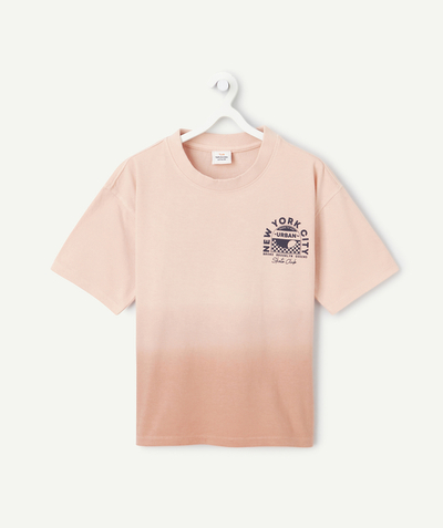Garçon Rayon - t-shirt manches courtes garçon en coton bio rose degradé