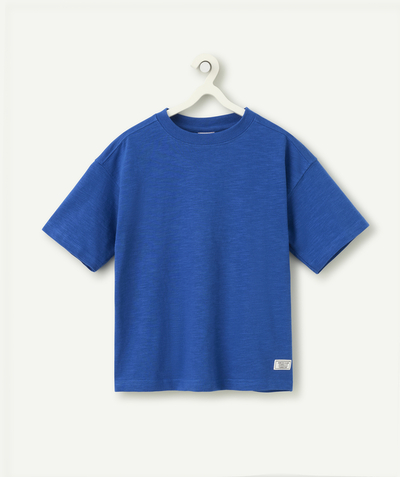Garçon Rayon - t-shirt manches courtes garçon en coton bio bleu roi
