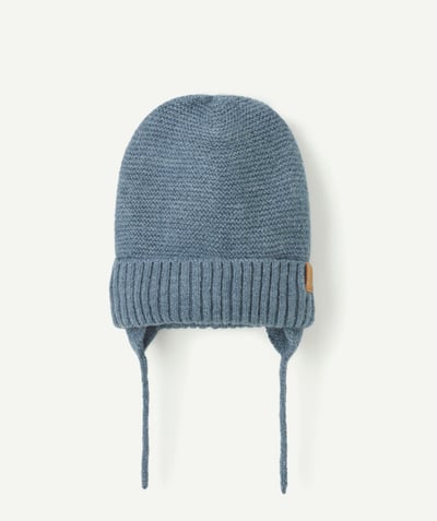  Baby - Baby boy hat in navy blue recycled fibers