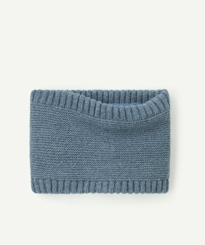  Bébé - Snood bébé garçon en fibres recyclées bleu