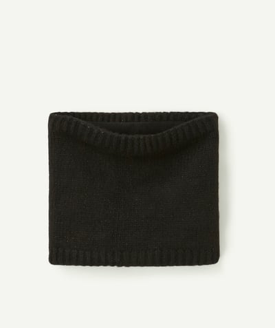  Enfant - Snood pour fille en fibres recyclées noir