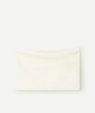  Child - Girl's snood in soft white recycled fibers