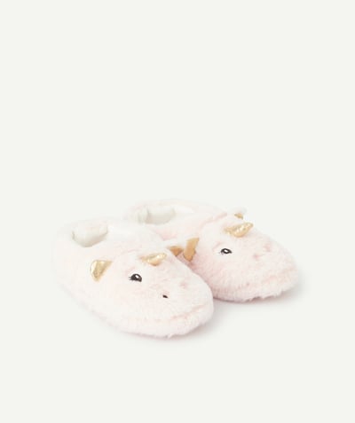  Enfant - Chaussons fille licorne rose tout doux