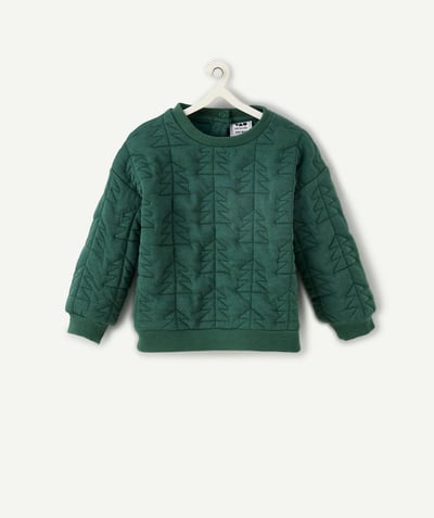  Baby - Fir green baby boy fleece sweatshirt