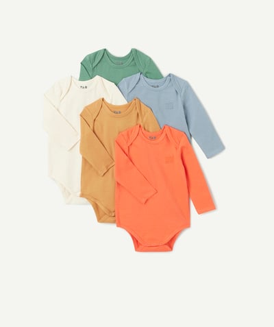  Baby - Set of 5 long-sleeved bodysuits