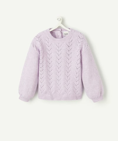  Baby - baby girl lilac long sleeve knit sweater