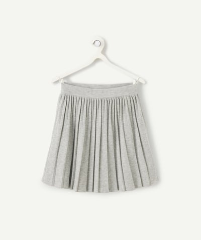  Child - girl's skirt in light grey recycled fibers