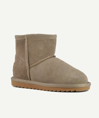  Enfant - bottines fourrées taupe