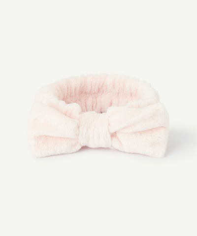  Enfant - bandeau fille tout doux rose avec nœud