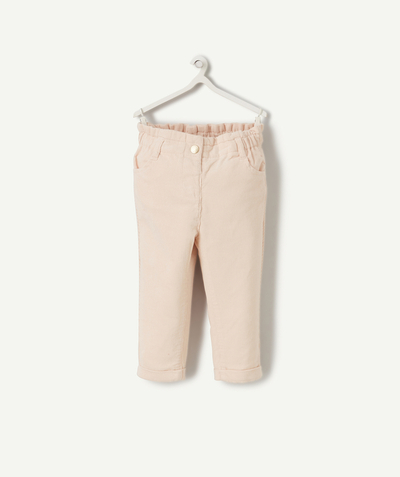 Baby girl radius - BABY GIRLS' POWDER PINK RELAXED-FIT CORDUROY TROUSERS