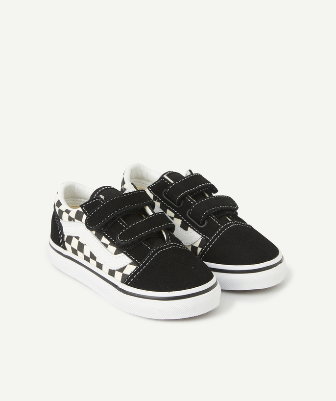   - BLACK AND WHITE CHECKERBOARD PRINT OLD SKOOL V TRAINERS FOR BABIES