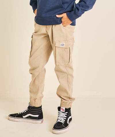 CategoryModel (8824896946318@530)  - boy's cargo pants in beige viscose