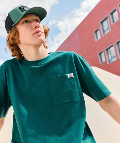 CategoryModel (8821752234126@3461)  - t-shirt manches courtes garçon en coton bio vert forêt