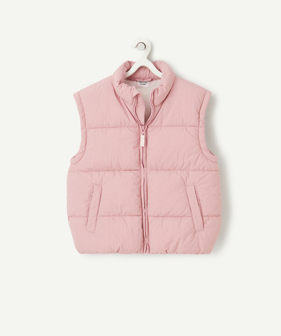 CategoryModel (8821761573006@30518)  - girl's sleeveless down jacket in pink recycled padding