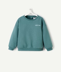 pull bebe garcon avec message brode bleu pulls