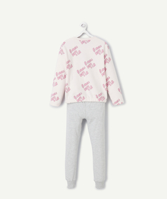 Pyjama velours et carreaux blanc bébé fille Okaïdi & Obaïbi