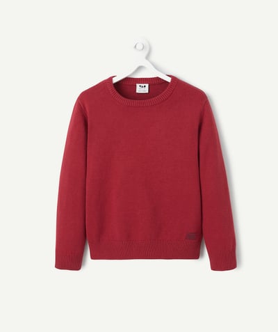 CategoryModel (8821761507470@9525)  - Pull garçon en fibres recyclées rouge