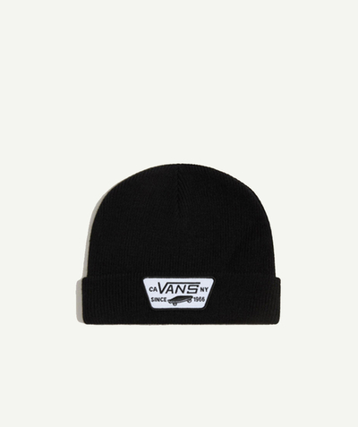 CategoryModel (8821765800078@128)  - MILFORD BLACK BEANIE WITH WHITE LOGO PATCH