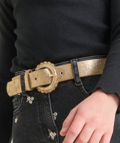 CategoryModel (8827222950030@4)  - CEINTURE FILLE COULEUR DORÉE AVEC BOUCLE FESTONNÉE