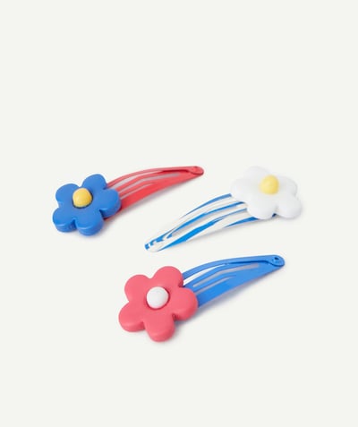 CategoryModel (8821761573006@30866)  - BARRETTES BÉBÉ FILLE AVEC PATCHS FLEURS ROSE BLEU ET BLANC