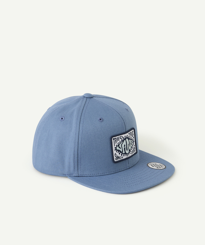   - CASQUETTE GARÇON EN COTON BLEU TRIED AND TRUE AVEC LOGO