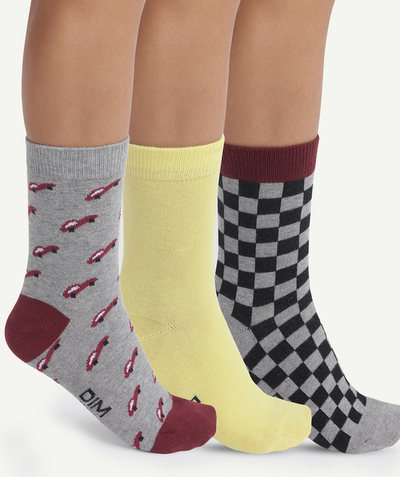 CategoryModel (8821762556046@1148)  - dim lot of 3 pairs of mix and match burgundy socks