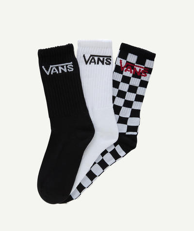 CategoryModel (8821761507470@9206)  - SET OF 3 PAIRS OF RED, BLACK AND WHITE CLASSIC CREW SOCKS