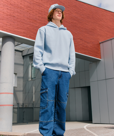 CategoryModel (8821772910734@196)  - boy's long-sleeved hoodie pastel blue