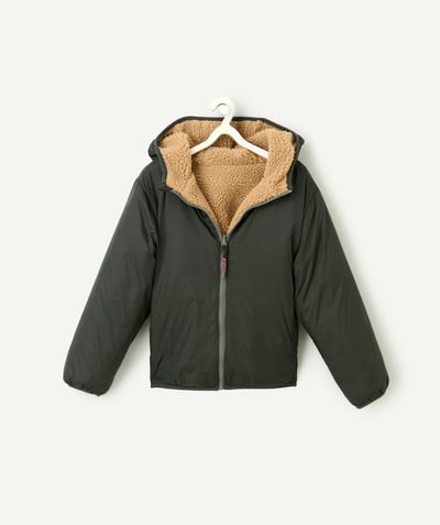 CategoryModel (8824928993422@14)  - blouson réversible garçon en fibres recyclées à capuche kaki