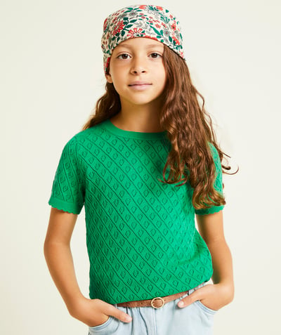 CategoryModel (8821758656654@403)  - pull sans manches crochet fille en coton bio vert