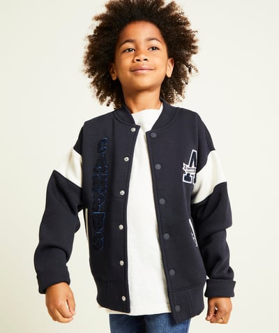 CategoryModel (8823356031118@17679)  - recycled-fiber boy's teddy vest in navy blue with loop patch