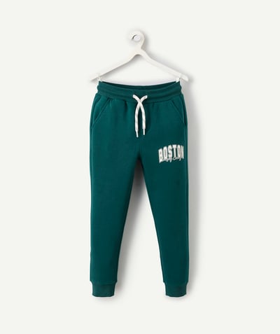 CategoryModel (8821764587662@20399)  - forest green campus-themed boy's jogging pants
