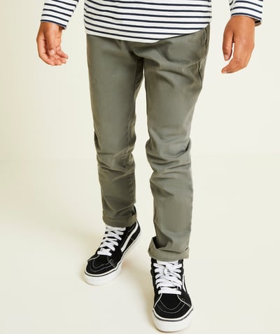 CategoryModel (8821761704078@1195)  - organic cotton slim-fit pants for boys, khaki
