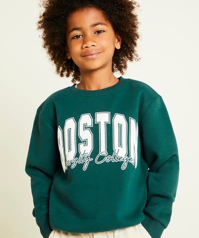 CategoryModel (8824928993422@14)  - boy's long-sleeved recycled-fiber sweatshirt fir green campus theme